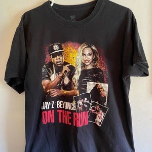 Jay Z & Beyoncé ON THE RUN Vintage Rap Tour T-Shirt